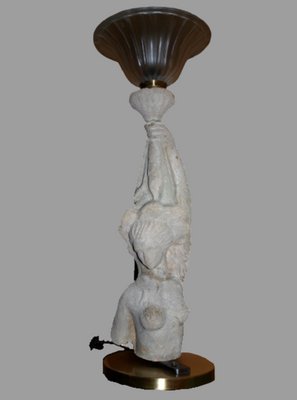 Stone Woman Bust Table Lamp-SNX-906828