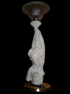 Stone Woman Bust Table Lamp-SNX-906828