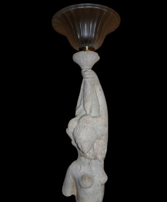 Stone Woman Bust Table Lamp-SNX-906828