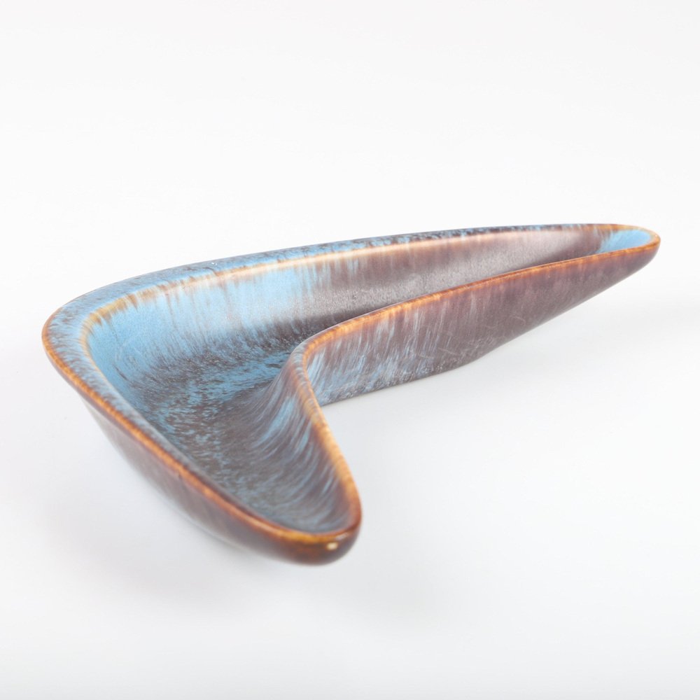 Stoneware Boomerang Bowl by Gunnar Nylund for Rörstrand