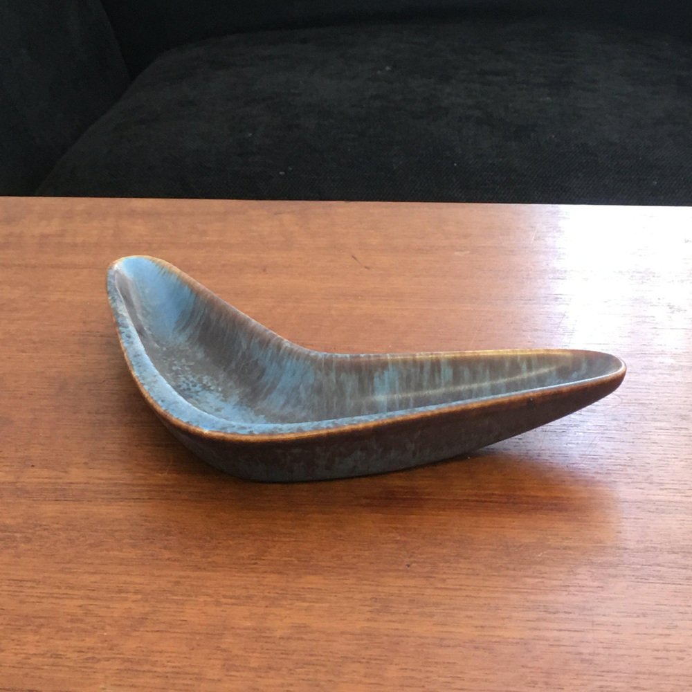 Stoneware Boomerang Bowl by Gunnar Nylund for Rörstrand