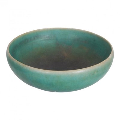 Stoneware Bowl with a Green Glaze by Eva Stæhr-Nielsen for Saxbo-MTD-1399850