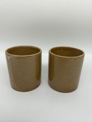 Stoneware Cups and Sugar Bowl, 1970s, Set of 7-AVC-1773298