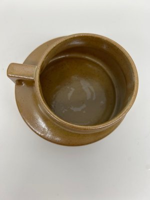 Stoneware Cups and Sugar Bowl, 1970s, Set of 7-AVC-1773298