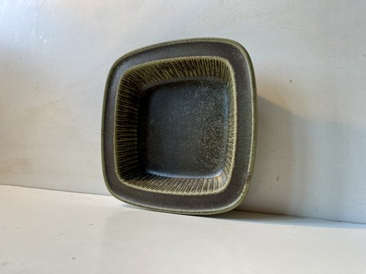 Stoneware Dish in Olive Glaze by Gunnar Nylund for Rörstrand, Sweden, 1960s-LCR-2027888