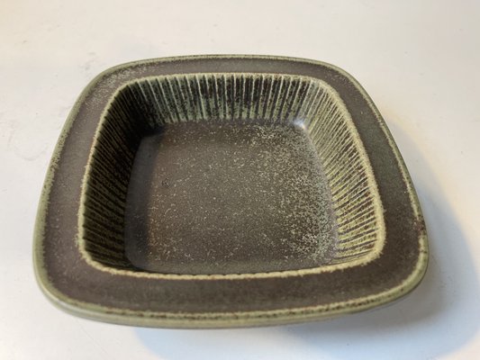 Stoneware Dish in Olive Glaze by Gunnar Nylund for Rörstrand, Sweden, 1960s-LCR-2027888