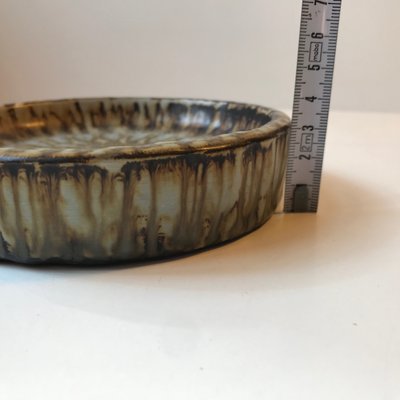 Stoneware Dish with Taupe Glaze by Gunnar Nylund for Rörstrand, 1960s-LCR-744408