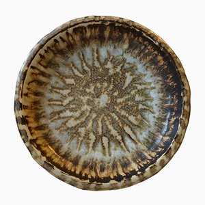 Stoneware Dish with Taupe Glaze by Gunnar Nylund for Rörstrand, 1960s-LCR-744408