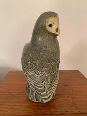 Stoneware Figurine of a Barn Owl by Paul Hoff for Gustavsberg, Sweden, 1984-VQM-1078464