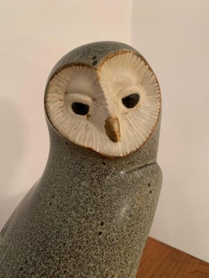 Stoneware Figurine of a Barn Owl by Paul Hoff for Gustavsberg, Sweden, 1984-VQM-1078464