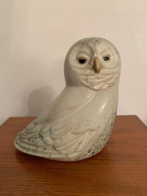 Stoneware Figurine of a Mountain Owl by Paul Hoff for Gustavsberg, Sweden, 1980s-VQM-1078475