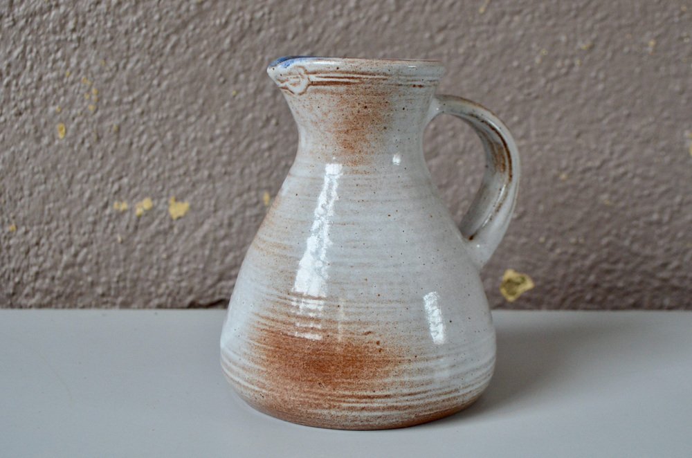 Stoneware Pitcher by Jeanne & Norbert Pierlot for Puisaye