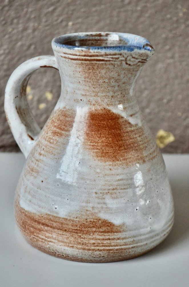 Stoneware Pitcher by Jeanne & Norbert Pierlot for Puisaye