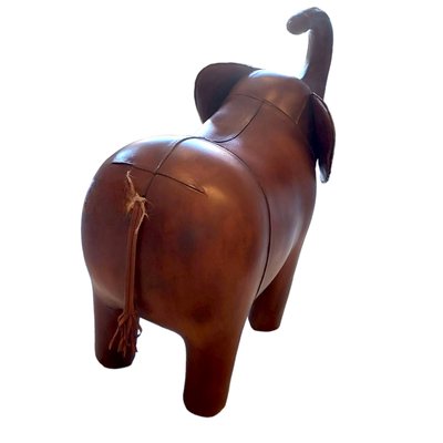 Stool Sculpture Leather Elephant, Set of 2-TCS-1806874