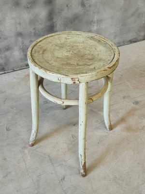 Stool Side Table in Mint Green in the style of Thonet, 1920s-IFQ-2016612