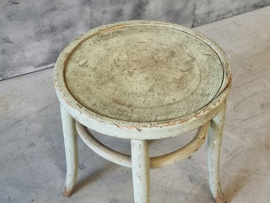 Stool Side Table in Mint Green in the style of Thonet, 1920s-IFQ-2016612