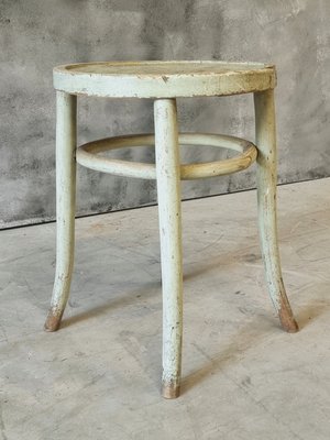 Stool Side Table in Mint Green in the style of Thonet, 1920s-IFQ-2016612