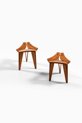 Stools in Oregon Pine by Edvard Wilberg, 1955, Set of 2-SC-2026584