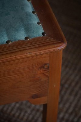 Stools in Pine & Fabric with Storage, 1950s, Set of 2-MXF-1781175