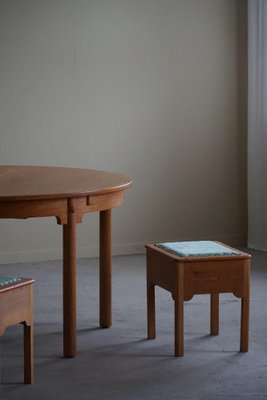 Stools in Pine & Fabric with Storage, 1950s, Set of 2-MXF-1781175