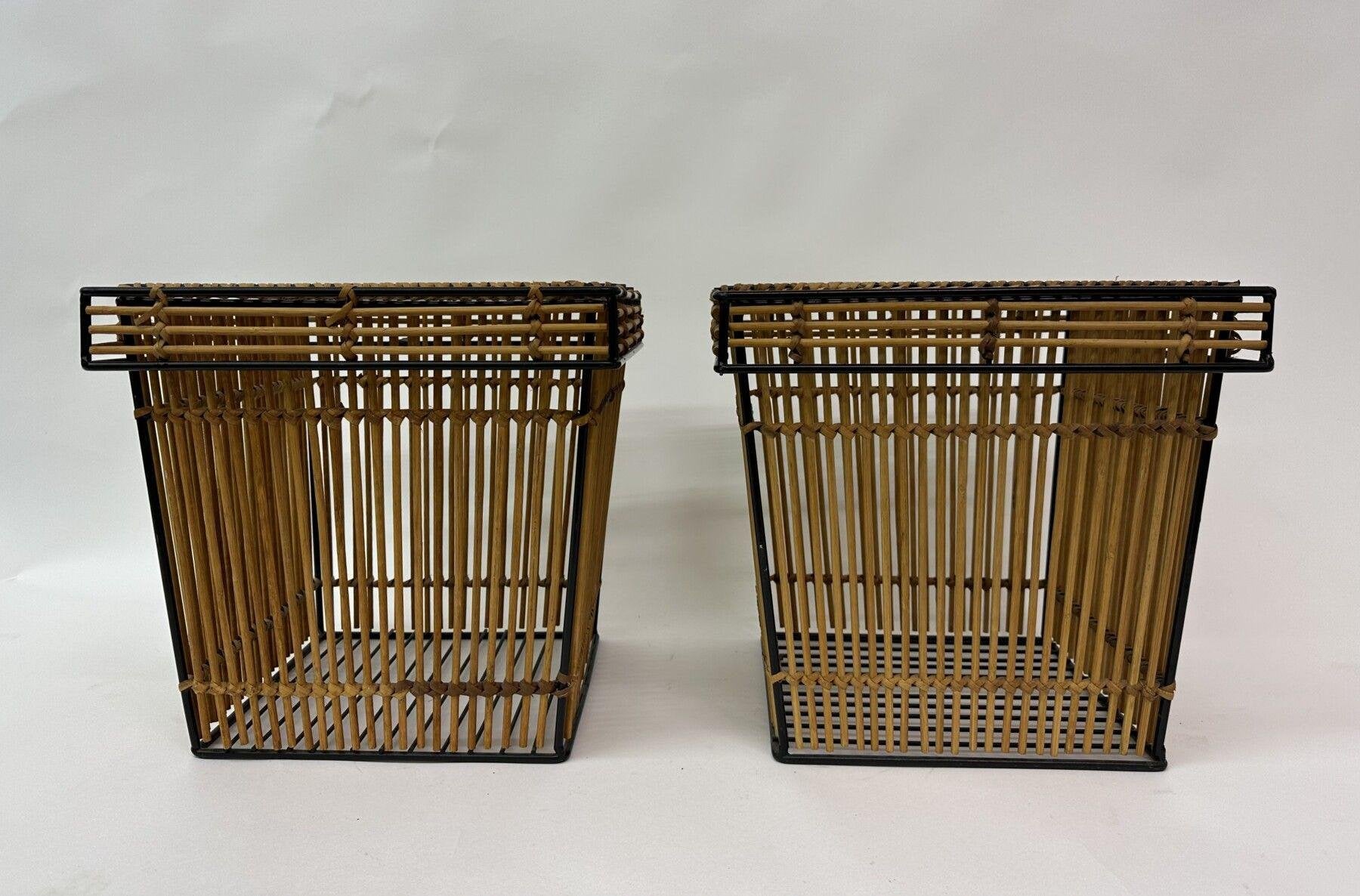 Storage Baskets by Dirk van Sliedregt for Rohé, Netherlands, 1960s, Set of 2