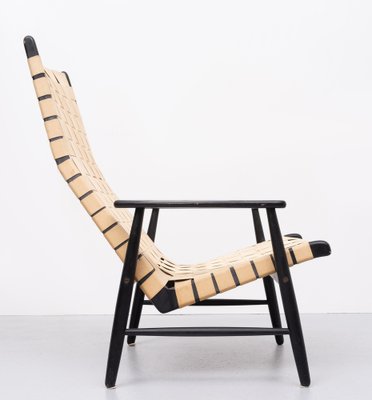 Strap Lounge Chair in the Style of Jens Risom, 1950s-GCG-978575