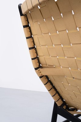 Strap Lounge Chair in the Style of Jens Risom, 1950s-GCG-978575