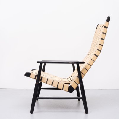 Strap Lounge Chair in the Style of Jens Risom, 1950s-GCG-978575