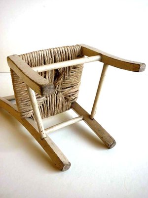 Straw Childrens Chair, 1920s-GKB-835928