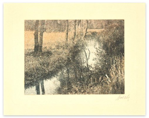 Stream, Original Etching, 1930s-ZCI-810766