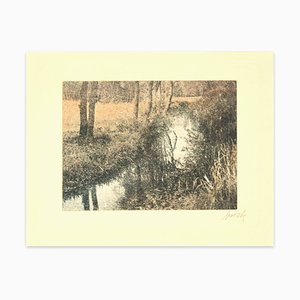 Stream, Original Etching, 1930s-ZCI-810766