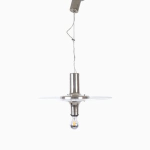 Streamline Chandelier with Chrome Parts, 1970s-FOH-2034746