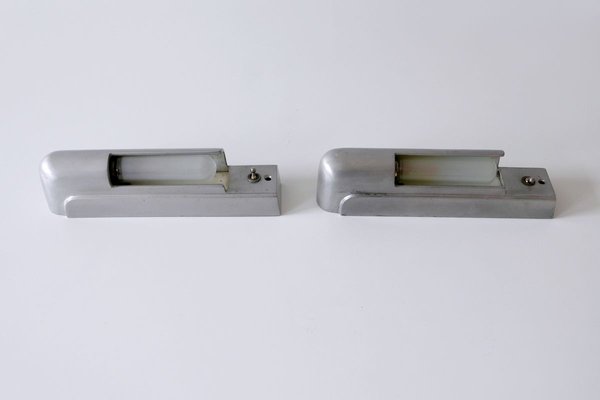 Streamline Cruise Ship Cabin Sconces from Simes Co., 1930s, Set of 2-WPT-899869