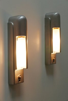 Streamline Cruise Ship Cabin Sconces from Simes Co., 1930s, Set of 2-WPT-899869