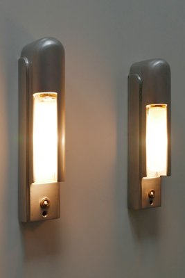 Streamline Cruise Ship Cabin Sconces from Simes Co., 1930s, Set of 2-WPT-899869