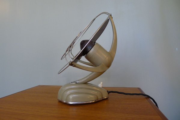 Streamline Sand Colored Model Libelle Fan from from Schoeller & Co., 1950s-VRE-715590