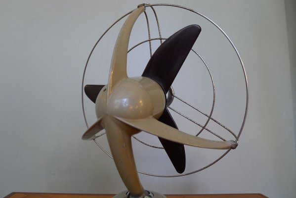 Streamline Sand Colored Model Libelle Fan from from Schoeller & Co., 1950s-VRE-715590