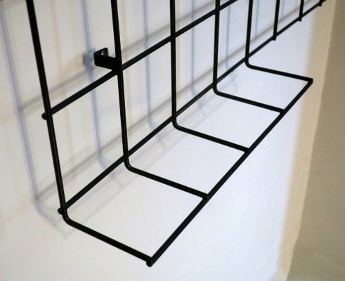 String Black Metal Coat and Hat Rack, 1950s-ED-1775381