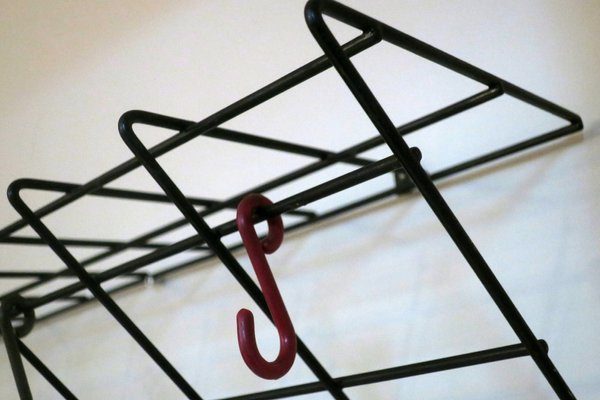 String Black Metal Coat and Hat Rack, 1950s-ED-1775381