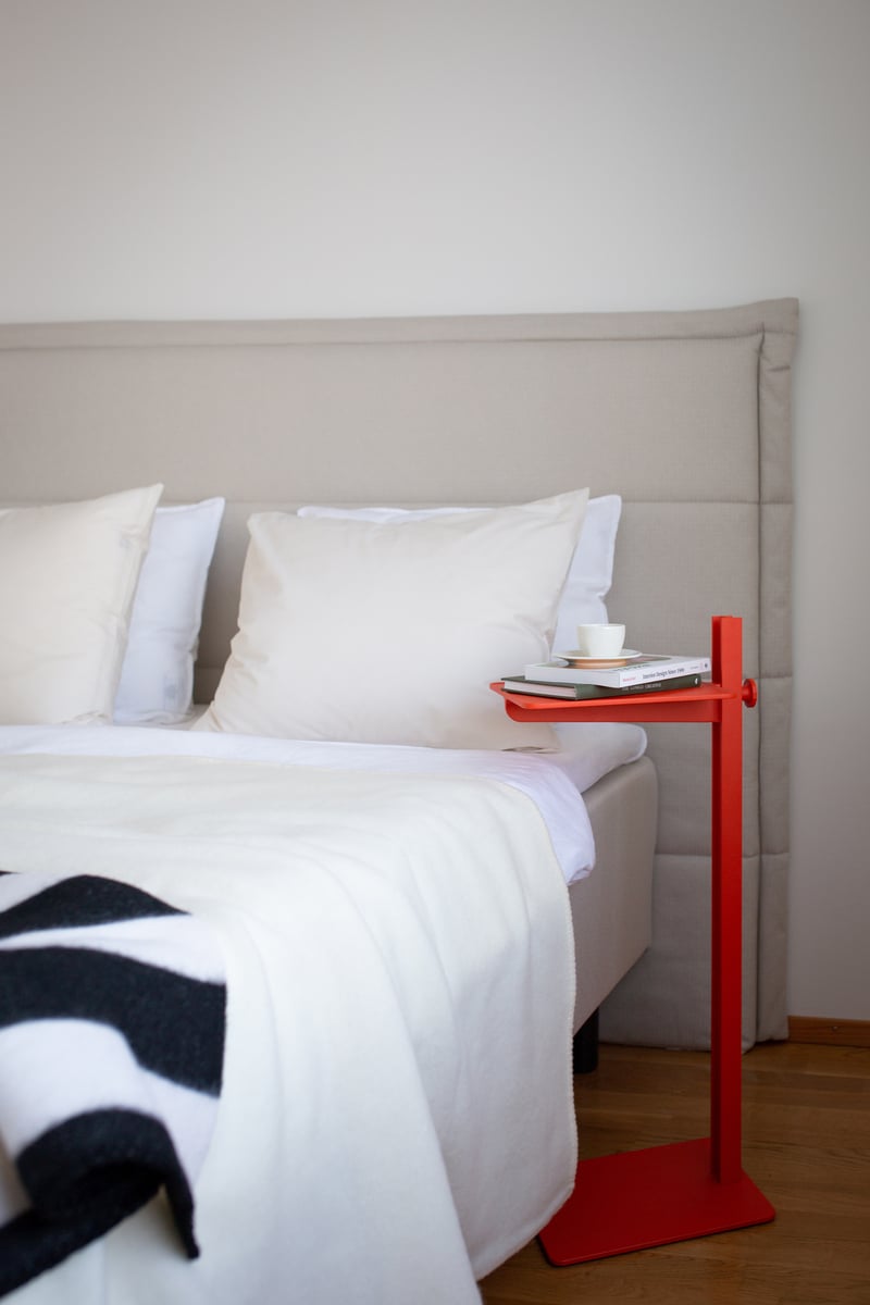 Museum side table, orange