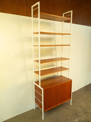 String Shelf with Cabinet Module in Teak, 1960s-PRK-2034038