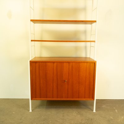 String Shelf with Cabinet Module in Teak, 1960s-PRK-2034038