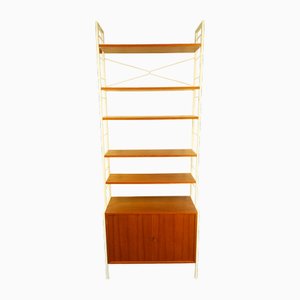 String Shelf with Cabinet Module in Teak, 1960s-PRK-2034038