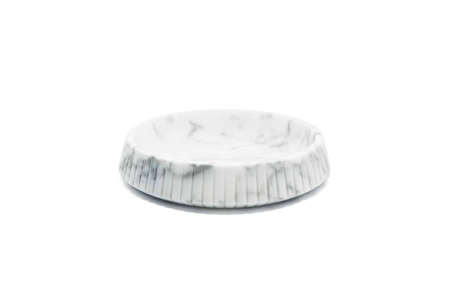 Striped Centrepiece in White Carrara Marble