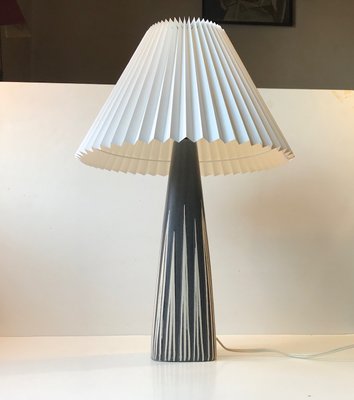 Striped Ceramic Table Lamp by Svend Aage Holm Sorensen for Søholm, 1960s-LCR-928967