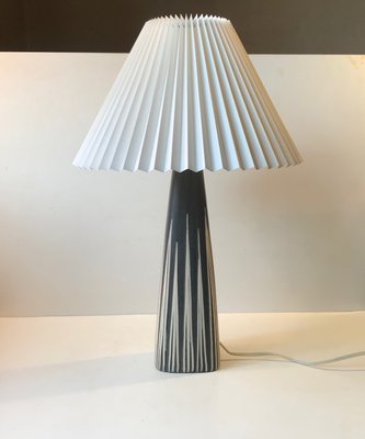 Striped Ceramic Table Lamp by Svend Aage Holm Sorensen for Søholm, 1960s-LCR-928967