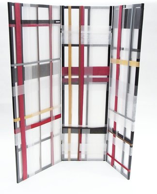 Striped Folding Screen by Barbara Denzler, 1980s-EP-888692