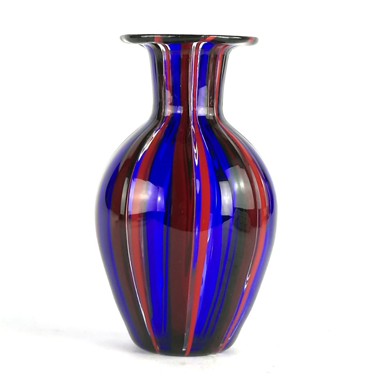 Striped Murano Glass Vase by Valter Rossi for VRM