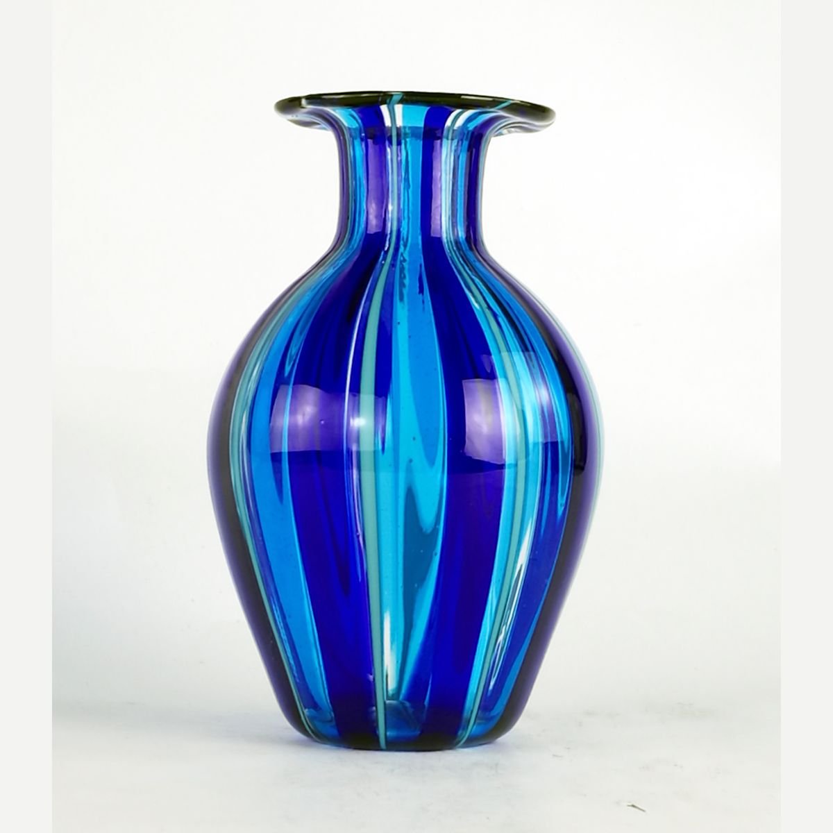 Striped Murano Glass Vase by Valter Rossi for VRM