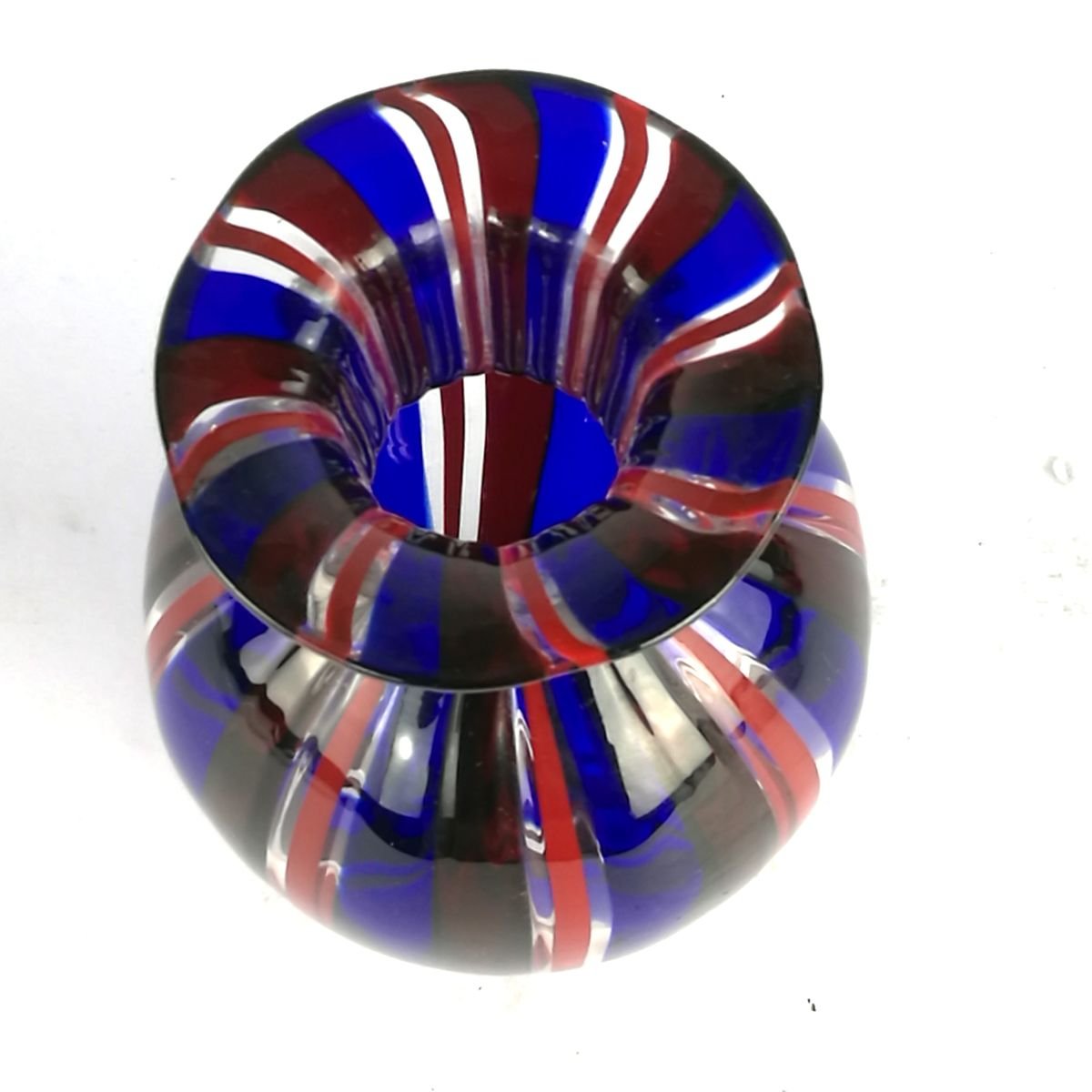 Striped Murano Glass Vase by Valter Rossi for VRM